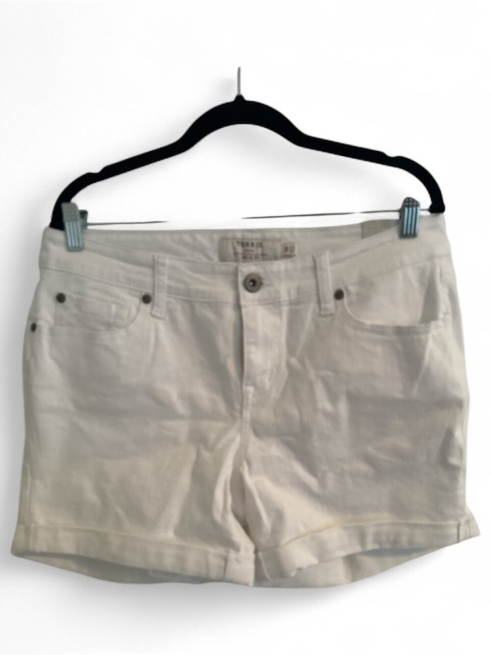 Torrid White Denim Shorts 5' Drop - NWT - Size 10 - Rolled Cuff